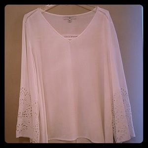 White Bell Sleeved Blouse